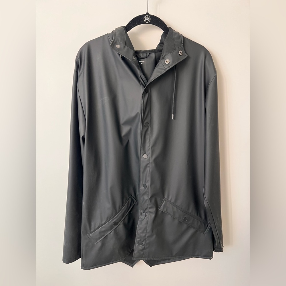 Men's Black RAINS jacket size Medium